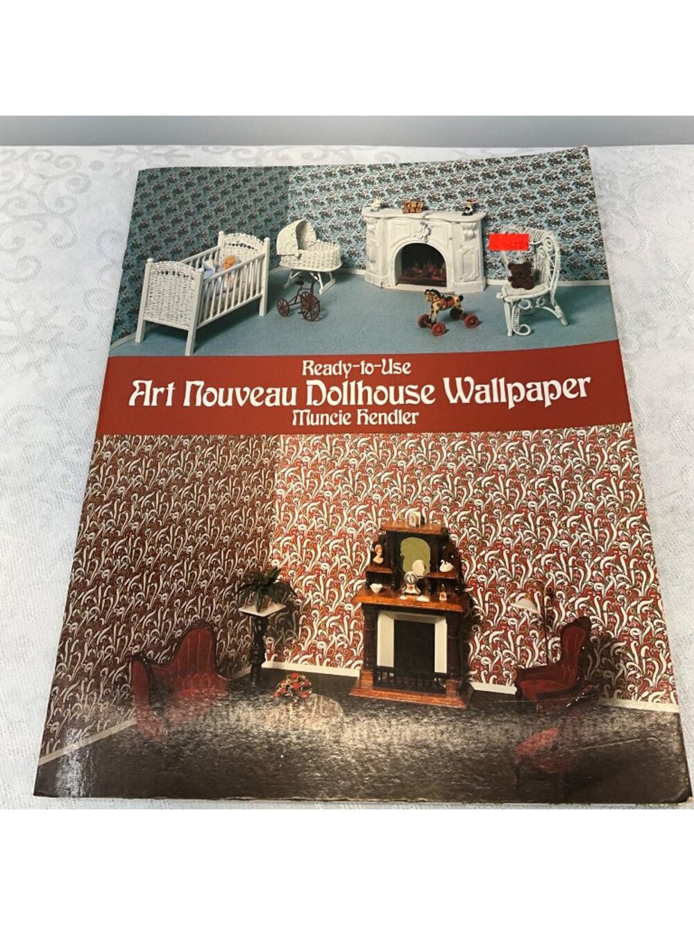Ready-To-Use Art Nouveau Dollhouse Wallpaper Book By Muncie Hendler